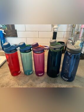 CamelBak Water Bottle Set in Red, Teal, Pink, Dark Blue, Navy